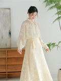 Alessandra 2-Piece Cloud Cherry Apricot Cheongsam Top