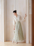 Carlotta Jade Green Lace Cheongsam Dress