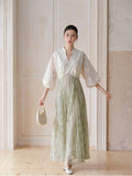 Carlotta Jade Green Lace Cheongsam Dress