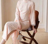 Heloise Cherry Blossom Asymmetrical Cheongsam Dress
