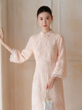 Heloise Cherry Blossom Asymmetrical Cheongsam Dress
