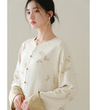Sovereign Crabapple Brown Jacquard Cheongsam Top