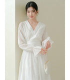 Sybil Soft White Mulberry Silk Cheongsam Dress