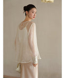 Lyric Black Embroidered Cheongsam Top