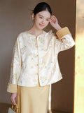 Sara Crabapple White Embroidered Cheongsam Top