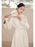 Haute Apricot Minimalist Cheongsam Dress