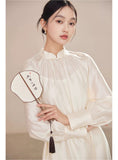 Haute Apricot Minimalist Cheongsam Dress
