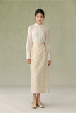 Velvet Cloud White Lightweight Cheongsam Top