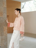 Cora Light Pink Jacquard Cheongsam Top