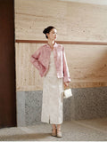 Vega Jacquard Purple Cheongsam Top