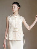 Vogue Vest Light Pink Apricot Cheongsam