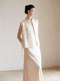 Vogue Vest Light Pink Apricot Cheongsam