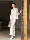 Vogue Vest Light Pink Apricot Cheongsam