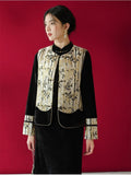 Natasha Black Gold Jacquard Cheongsam Vest