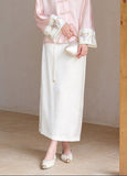 Pansy Jacquard Soft Pink Cheongsam Top