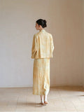 Matriarch Ginger Yellow Relaxed Fit Cheongsam Top