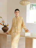 Matriarch Ginger Yellow Relaxed Fit Cheongsam Top