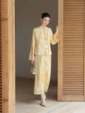 Matriarch Ginger Yellow Relaxed Fit Cheongsam Top