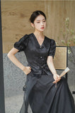 Octavia Black Slim Fit Cheongsam Top