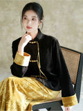 Yolanda 2-Piece Velvet Jacquard Cheongsam Set