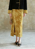 Yolanda 2-Piece Velvet Jacquard Cheongsam Set