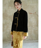 Yolanda 2-Piece Velvet Jacquard Cheongsam Set