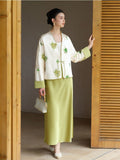 Mirabel 2-Piece Satin Embroidered Cheongsam Set