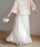Yarrow Silk Embroidered Cheongsam Top
