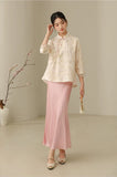 Gianna Jacquard Mulberry Silk Cheongsam Top