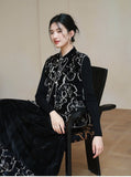 Felicity 2-Piece Black Jacquard Cheongsam Set