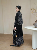 Felicity 2-Piece Black Jacquard Cheongsam Set