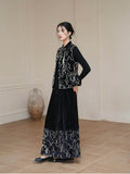 Felicity 2-Piece Black Jacquard Cheongsam Set
