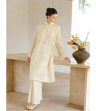 Naya 2-Piece Tawny Almond Cheongsam Set