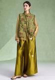 Lotus Pine Green Jacquard Cheongsam Vest