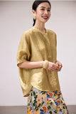 Tender Light Blue Loose Cheongsam Top