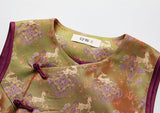 Opal Green Jacquard Qipao Vest