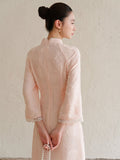 Heloise Cherry Blossom Asymmetrical Cheongsam Dress