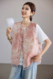 Court Cherry Blossom Pink Lace Cheongsam Top