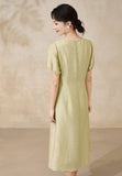Esteemed Pink Jacquard Cheongsam Dress