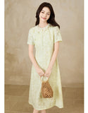 Adagio Green Floral Lace Cheongsam Dress