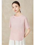 Patrician White Pink Diagonal Collar Cheongsam Top
