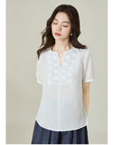 Dawn White Lace Loose Cheongsam Top