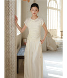 Odette Apricot Jade Slim Fit Cheongsam Top