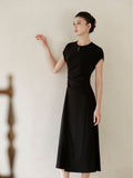 Lace Black Slim Fit Cheongsam Dress