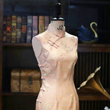 Vina Silk Floral Long Cheongsam Dress