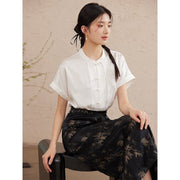 Natalia 2-Piece Cloud White Top Cheongsam Set