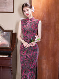 Zinnia Fuchsia Lace Cheongsam Dress