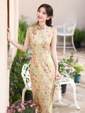 Topaz Lace Sleeveless Cheongsam Dress