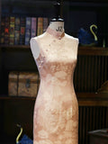 Zena Silk Jacquard Cheongsam Dress