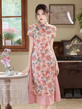 Snowdrop Pink Modern Cheongsam Dress